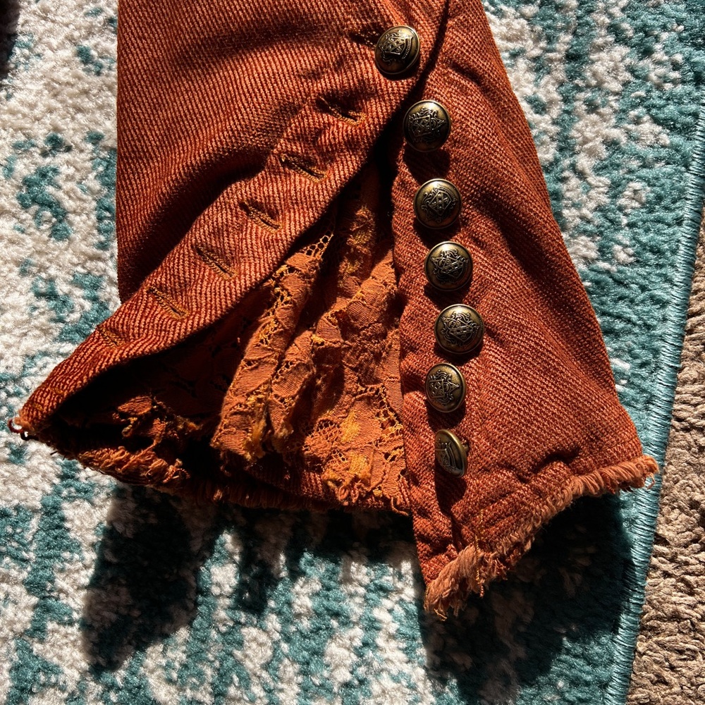 Free People Victorian Blazer Jacket Women's L Brown Twill
Long Sleeve Open Front - Picture 3 of 5